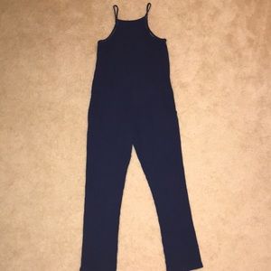 Cloth & Stone Navy Cotton Jumpsuit
